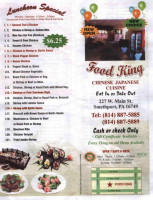 Food King menu