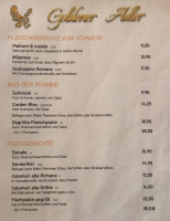 Goldener Adler menu