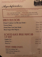 1832 Steakhouse menu
