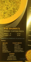 Fat Daddy's Pizza menu