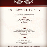 Hotel & Gesellschaftshaus Ripken menu
