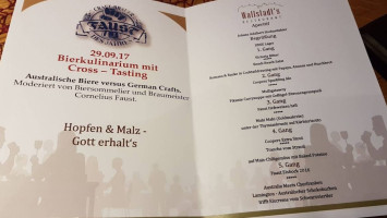 Wallstadt's menu