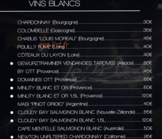 Le Prive menu