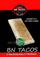 Bn Tacos menu
