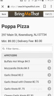 Poppa Pizza menu
