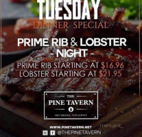 The Pine Tavern menu