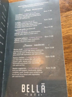 Bella Cafe menu