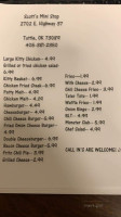 Scott's Mini Stop menu