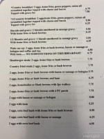 Our Lakeside Diner menu