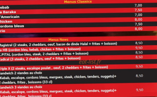 La Baraka Kebab menu