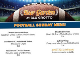 Blu Grotto menu