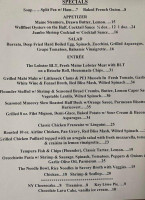Seagrass menu