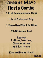 Aztec Authentic Mexican menu