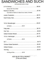 Indian Lake Moose Lodge 1533 menu