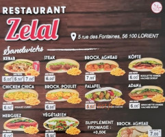 Zelal menu