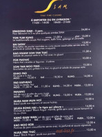 Le Siam Cavalaire menu