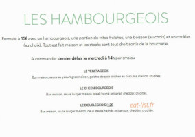 Chantilly Co menu