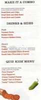 Quiznos Subs menu