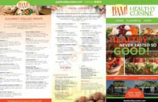 Bam! Healthy Cuisine menu