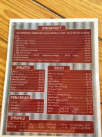 Pam's Diner menu