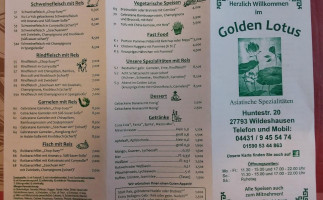 Golden Lotus menu