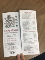 Lucky Dragon menu