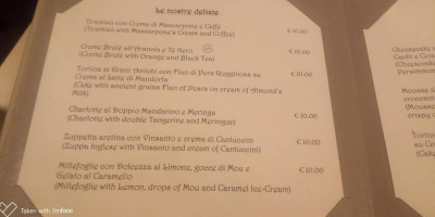 La Lancia D'oro Arezzo menu