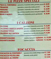 Il Fontanile menu
