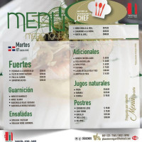 Plaza Merengue menu