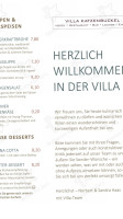 Villa Katzenbuckel menu
