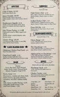Hochatown Saloon menu