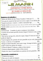 Le Marin Bfp Montalivet menu