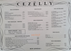 Le Cezelly menu