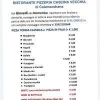 Cascina Vecchia Pizzeria menu