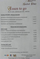 Gasthof Erber Gmbh Co. Kg menu
