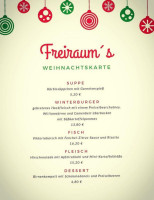 Freiraum Bar&restaurant menu