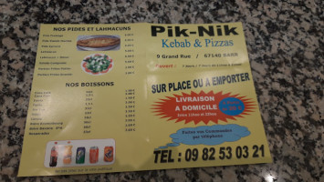 Pik-nik menu