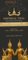 Impérial Thaï menu