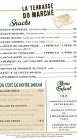 La Terrasse Du Marché menu