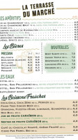 La Terrasse Du Marché menu