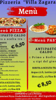 Pizzeria Villa Zagara Capaci menu