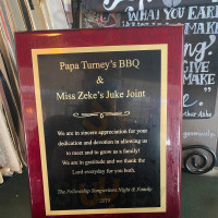 Papa Turney's Bbq Nashville Shores Marina menu