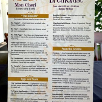 Mon Cheri Bakery And Bistro menu