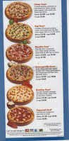 Dominos Pizza menu