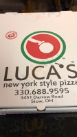 Luca's New York Style Pizza menu