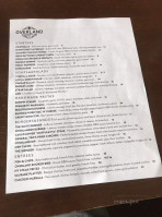 Overland Pub menu