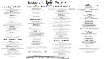 Pizzeria Bello menu