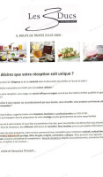 Traiteur Les 3 Ducs Restauration Traditionnelle menu