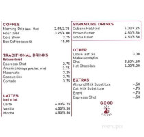 Rost Coffee menu