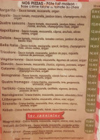 Instant de Delices menu